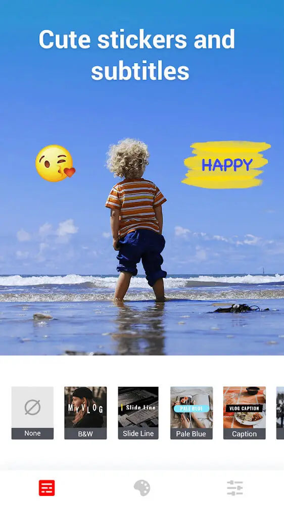 Screenshot of the Music Video Editor - Viddo app