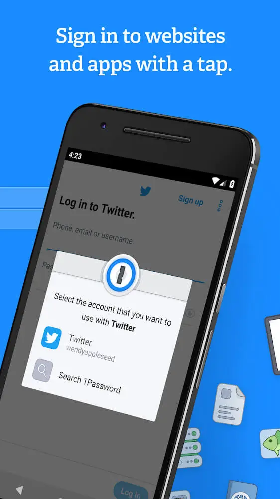 Screenshot of the 1Password app
