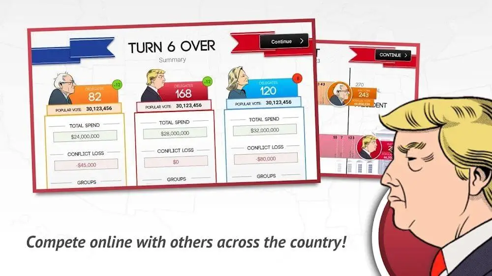 Screenshot of the 270 | Two Seventy US Election game