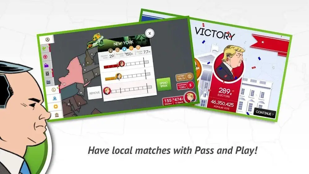Screenshot of the 270 | Two Seventy US Election game
