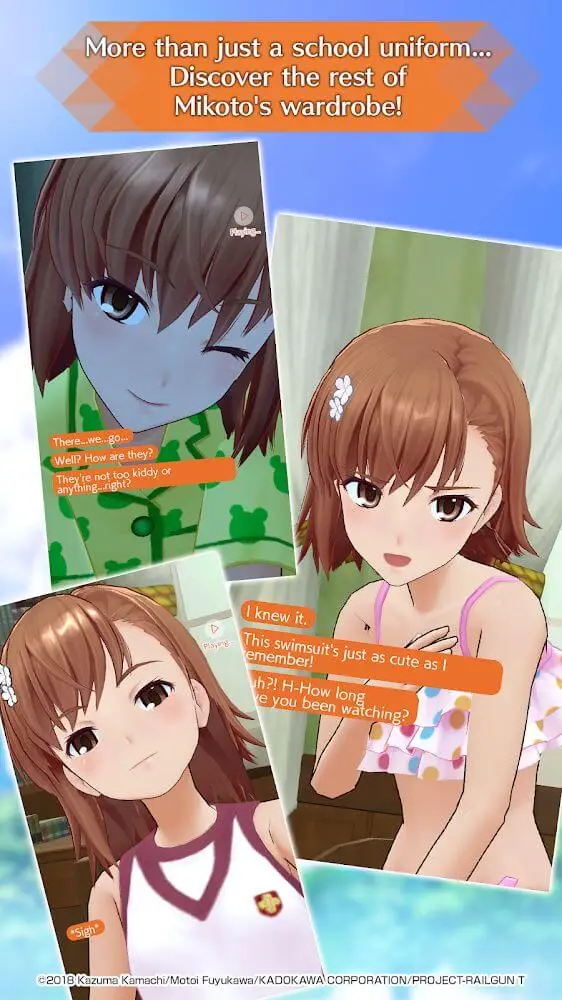 Screenshot of the A Certain Scientific Railgun: Spectrum Story app