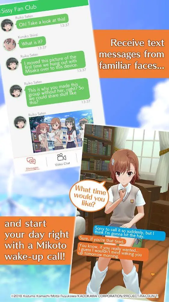 Screenshot of the A Certain Scientific Railgun: Spectrum Story app