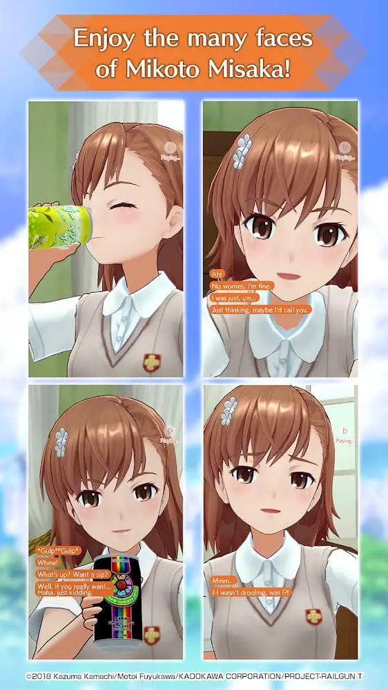 Screenshot of the A Certain Scientific Railgun: Spectrum Story app