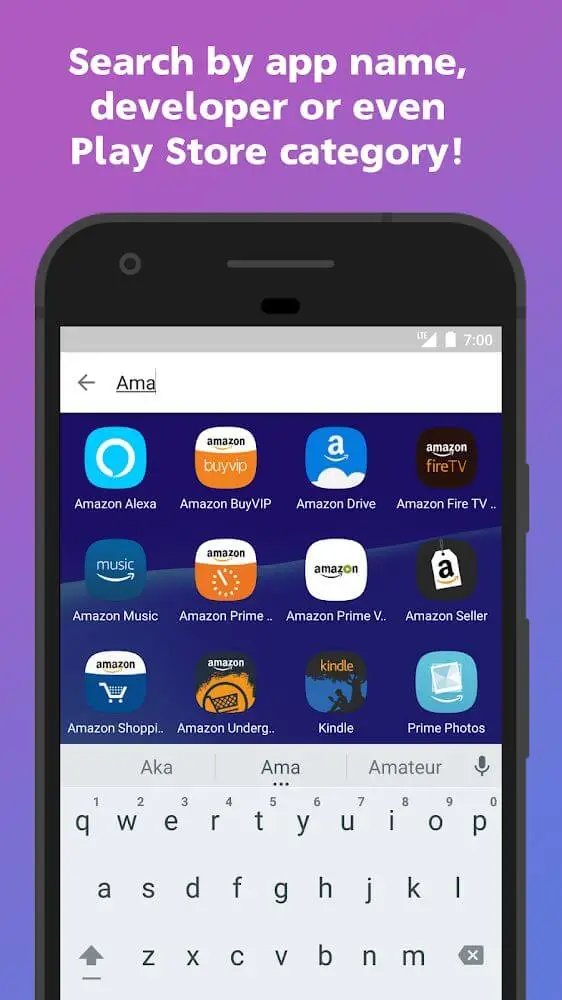 Screenshot of the AdaptivePack app