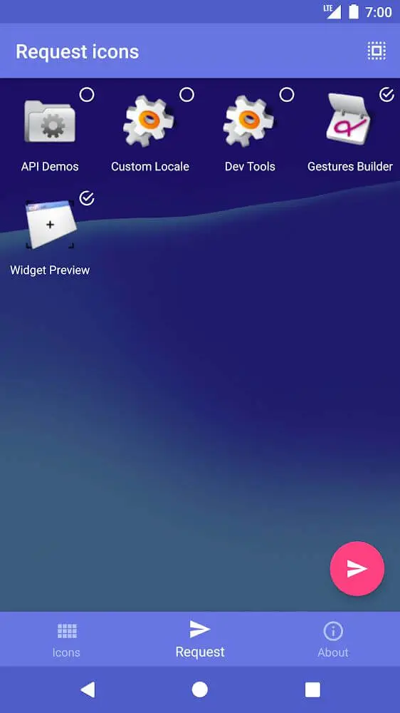 Screenshot of the AdaptivePack app
