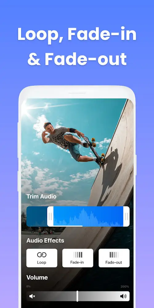Screenshot of the Add music to video app