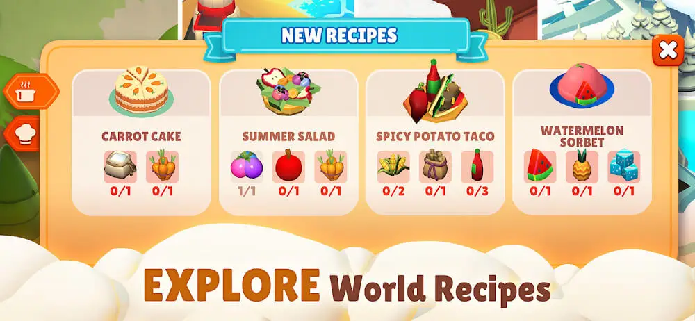Screenshot of the Adventure Chef: Merge Explorer game