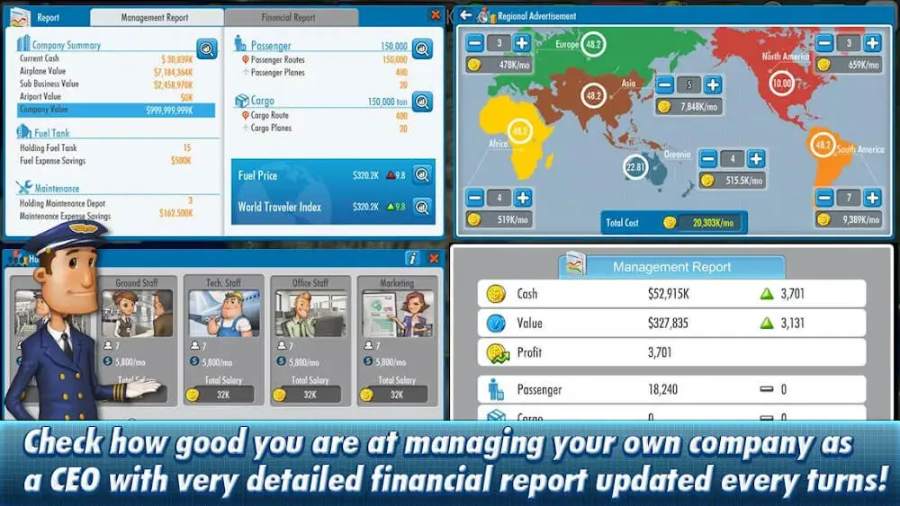 Screenshot of the AirTycoon 4 game