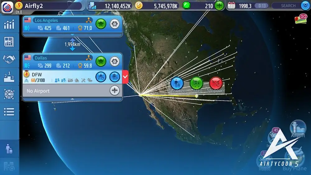 Screenshot of the AirTycoon 5 game