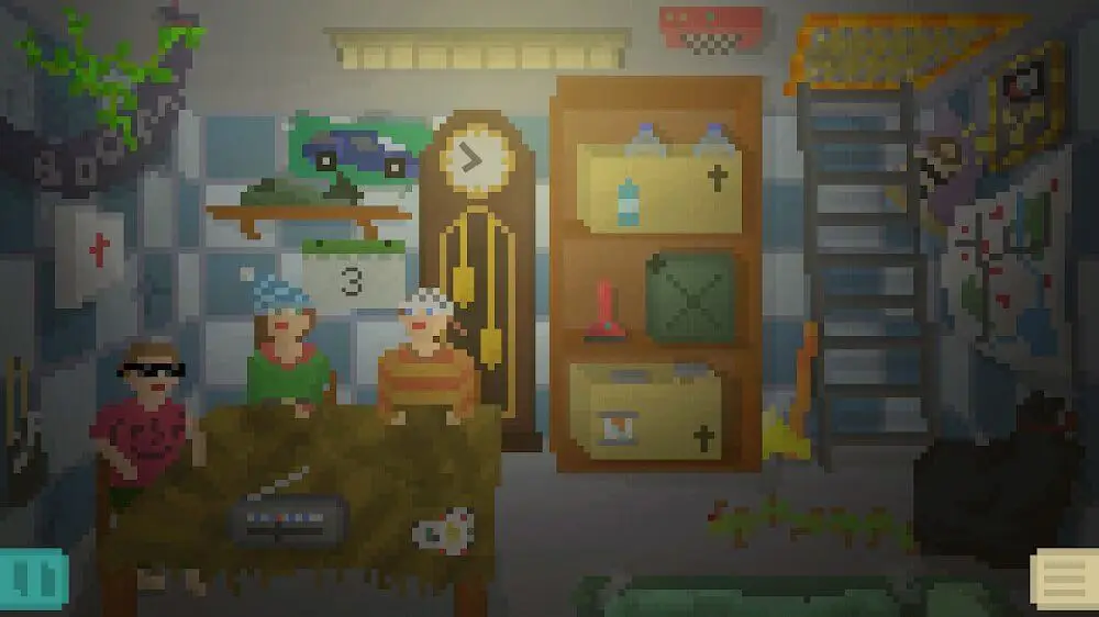 Screenshot of the Alive In Shelter game