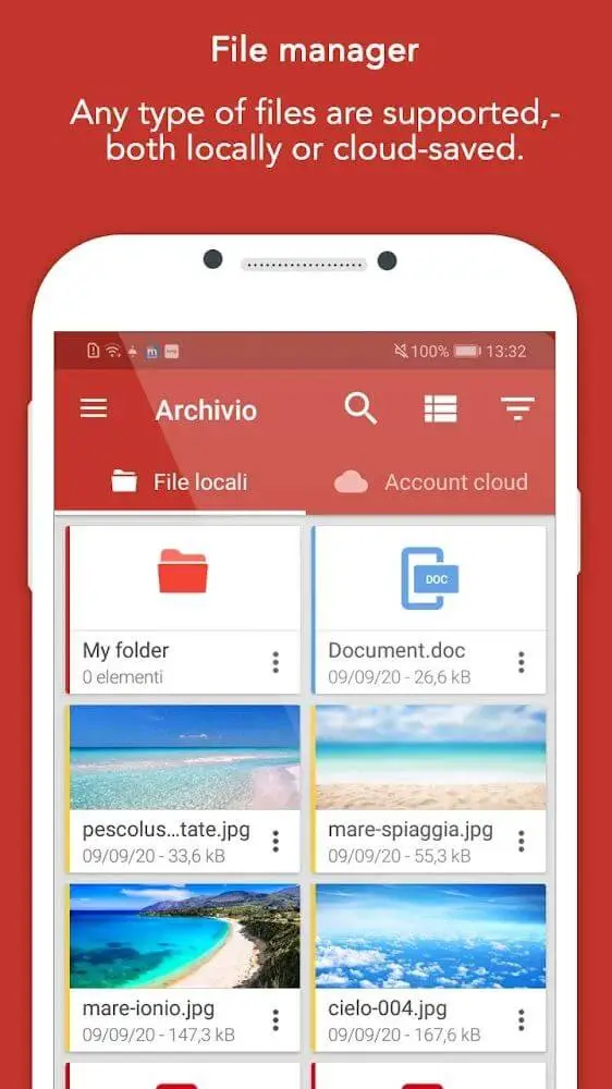 Screenshot of the Amerigo app