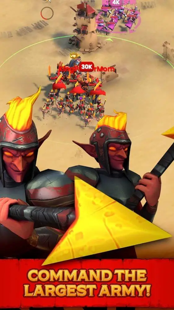Screenshot of the Ancient Battle app