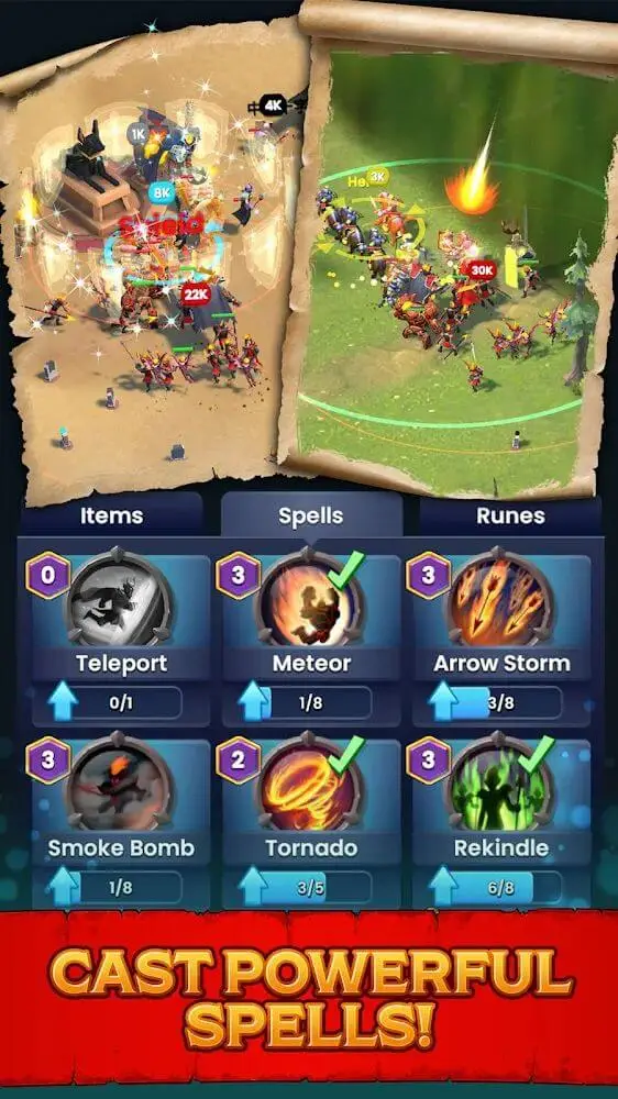 Screenshot of the Ancient Battle app