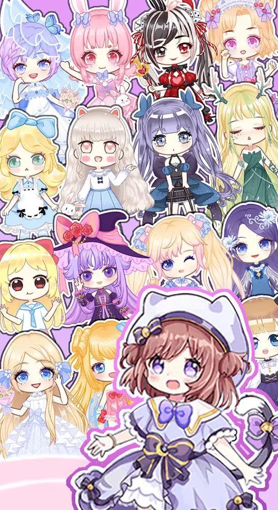Screenshot of the Anime Doll Dress Up Games app