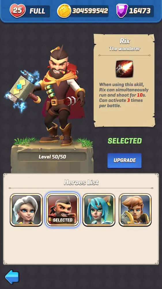Screenshot of the Arcade Hunter app