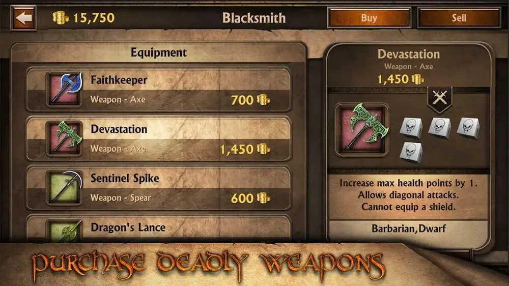 Screenshot of the Arcane Quest HD game