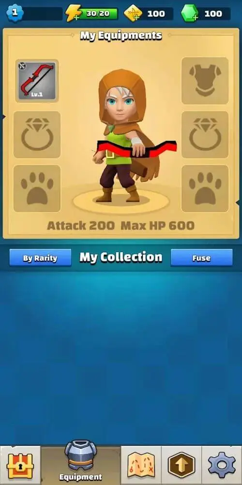 Screenshot of the Archer Legend app