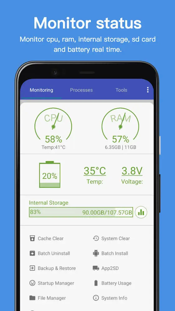 Screenshot of the Assistant Pro for Android app