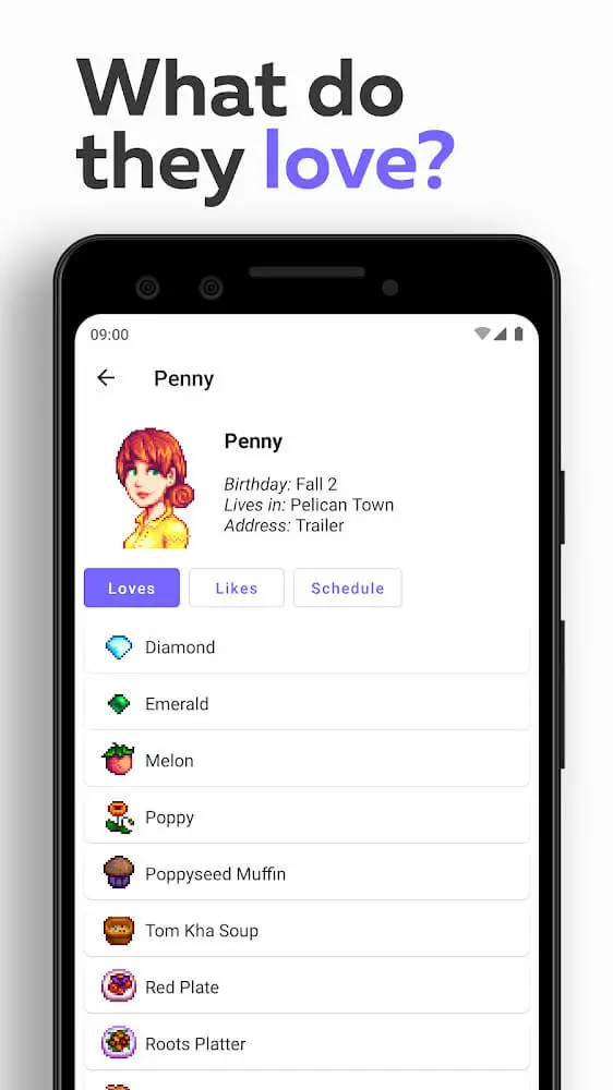 Screenshot of the Assistant for Stardew Valley app