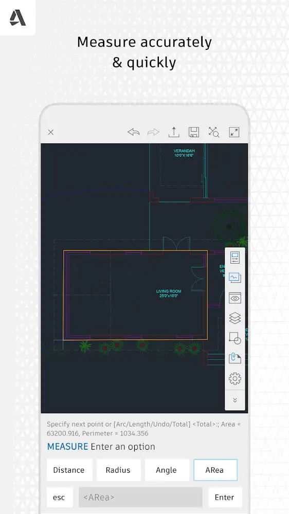 Screenshot of the AutoCAD app