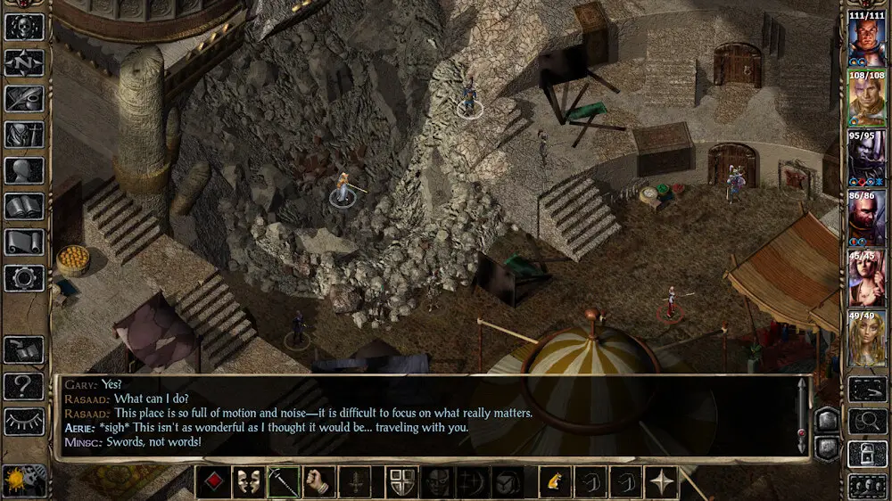 Screenshot of the Baldur's Gate II game