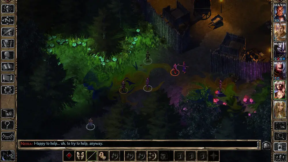 Screenshot of the Baldur's Gate II game