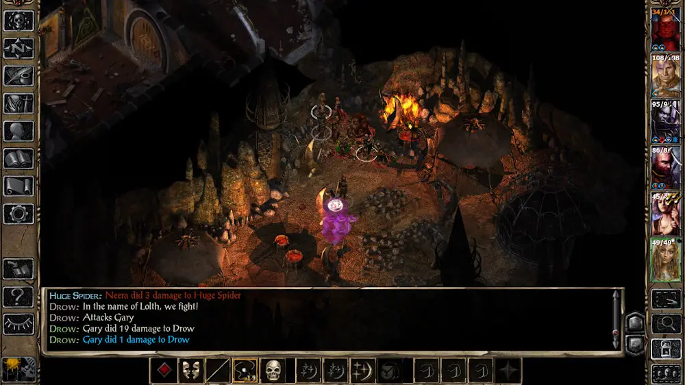 Screenshot of the Baldur's Gate II game