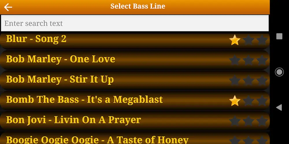 Screenshot of the Bass Guitar Tutor Pro game