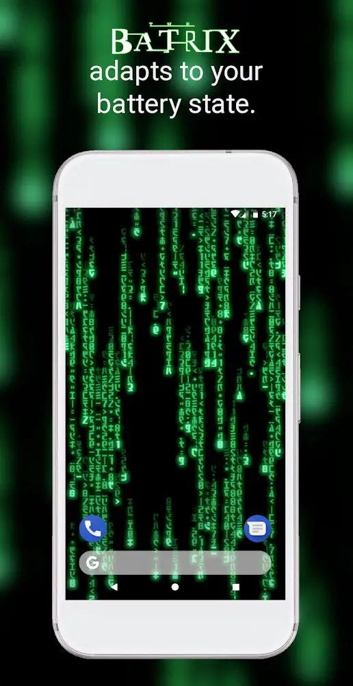 Screenshot of the Batrix Live Wallpaper app