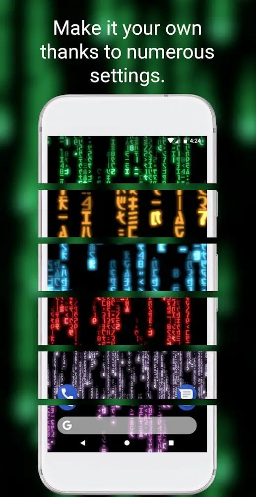 Screenshot of the Batrix Live Wallpaper app