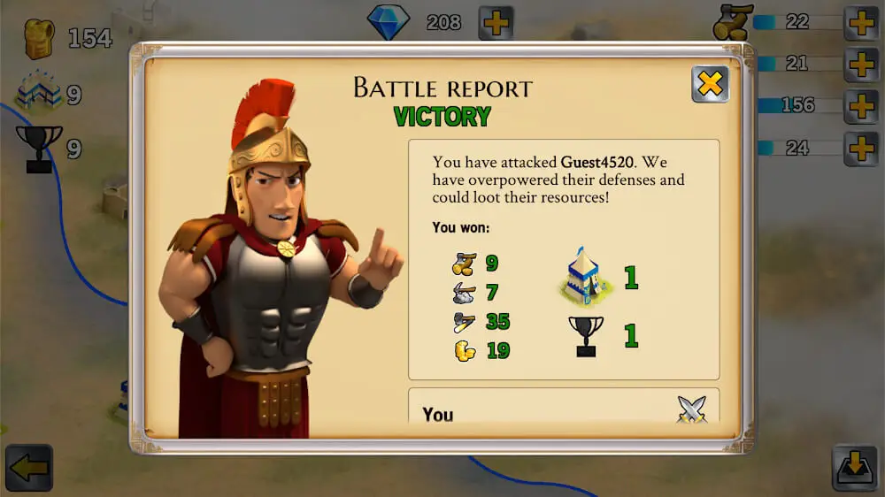 Screenshot of the Battle Empire game