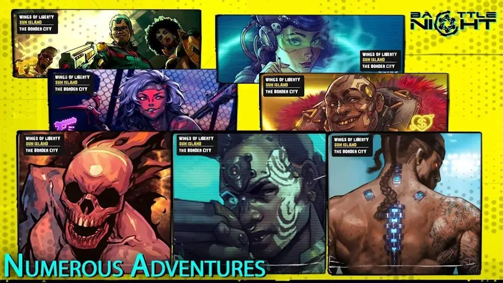Screenshot of the Battle Night: Cyberpunk RPG game