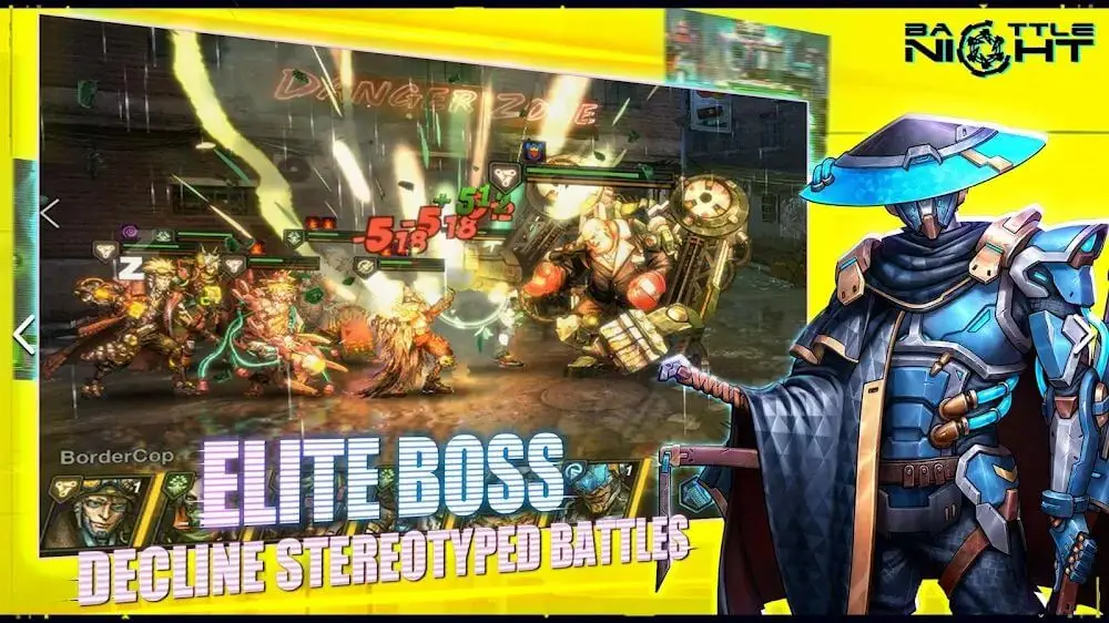 Screenshot of the Battle Night: Cyberpunk RPG game