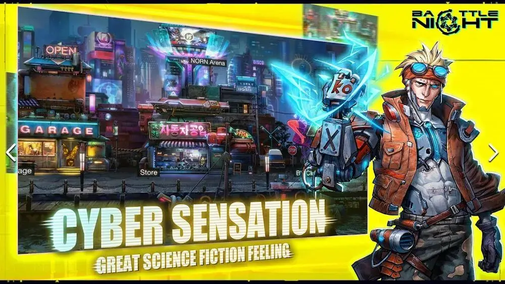Screenshot of the Battle Night: Cyberpunk RPG game