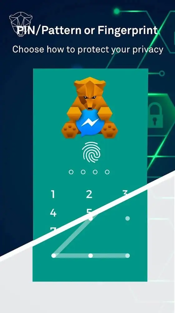 Screenshot of the Bear Lock app