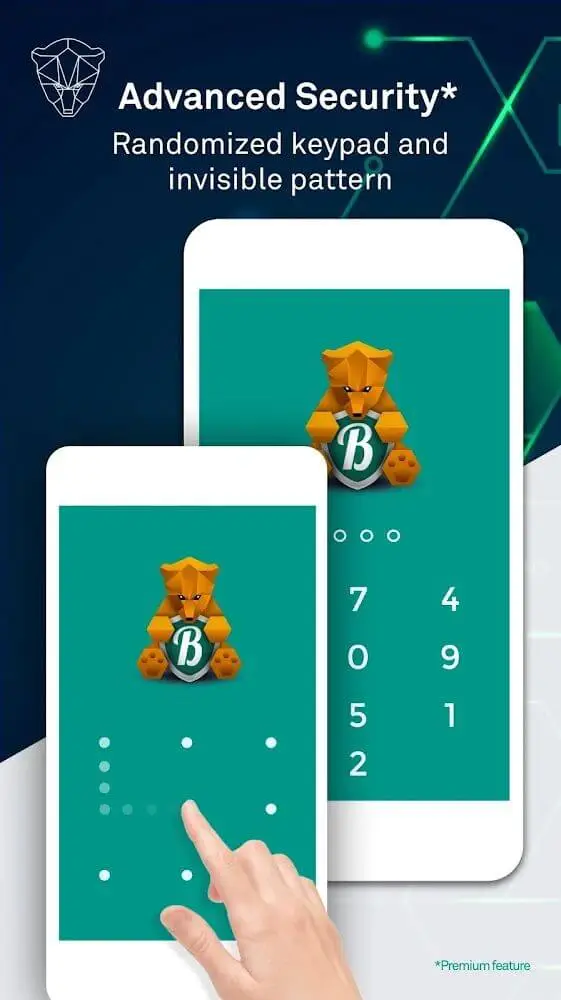Screenshot of the Bear Lock app