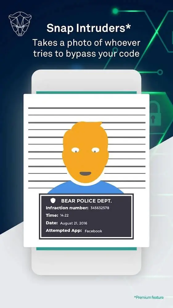 Screenshot of the Bear Lock app
