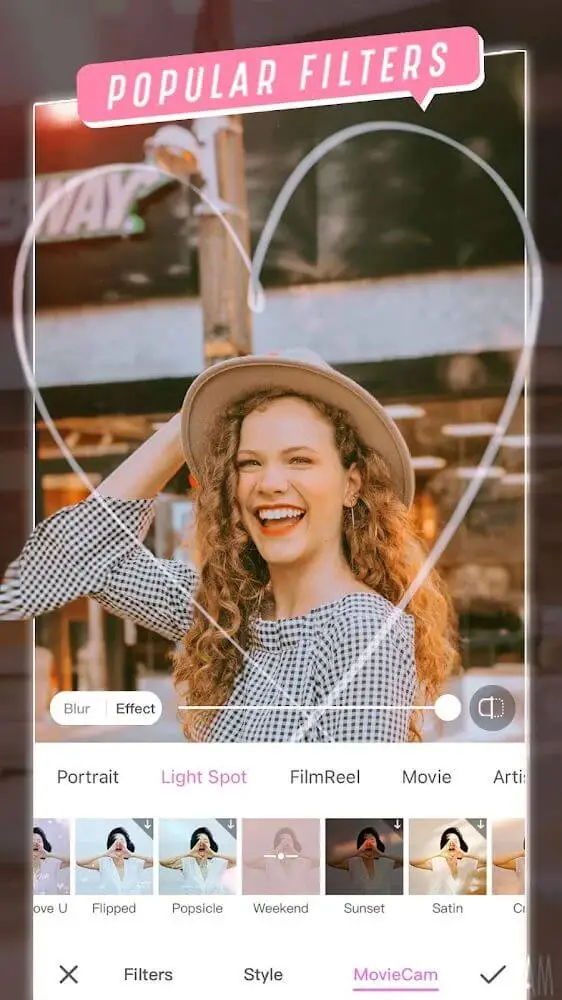 Screenshot of the BeautyCam app