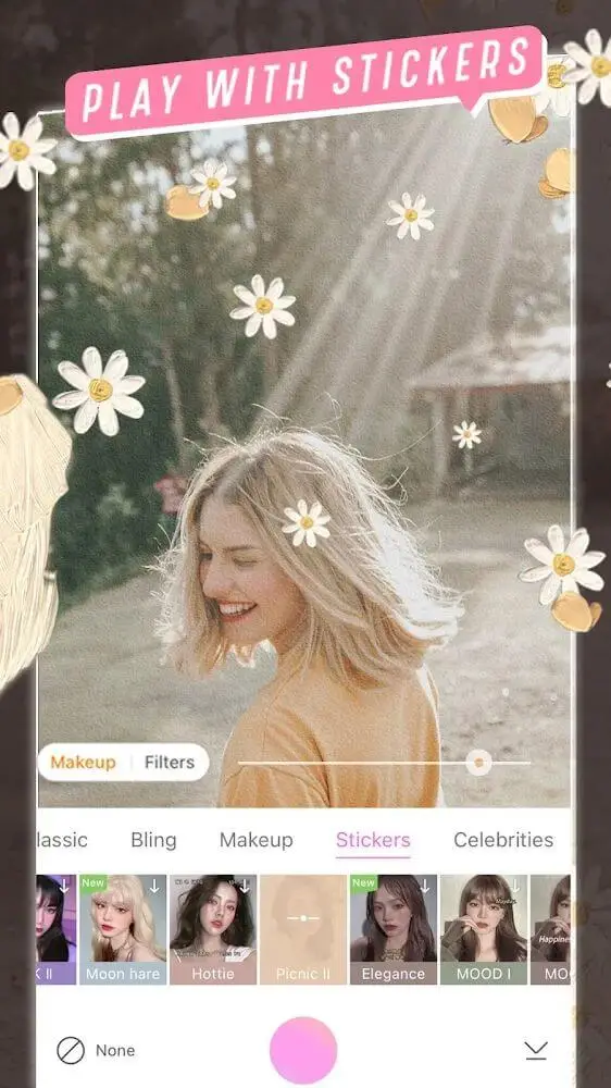 Screenshot of the BeautyCam app