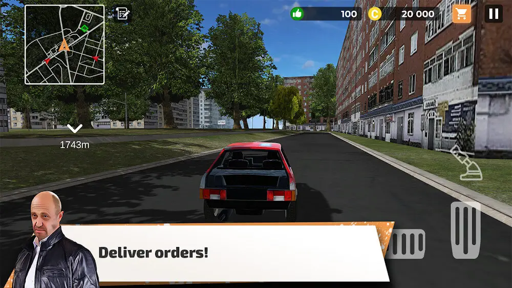 Screenshot of the Big City Wheels - Courier Simulator game