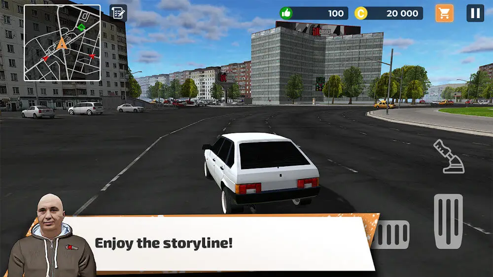 Screenshot of the Big City Wheels - Courier Simulator game