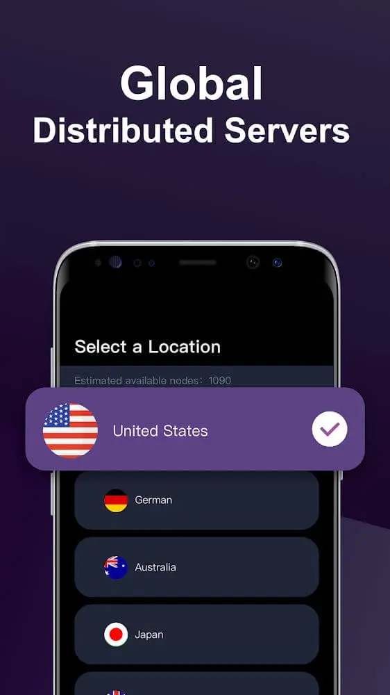 Screenshot of the BitVPN app