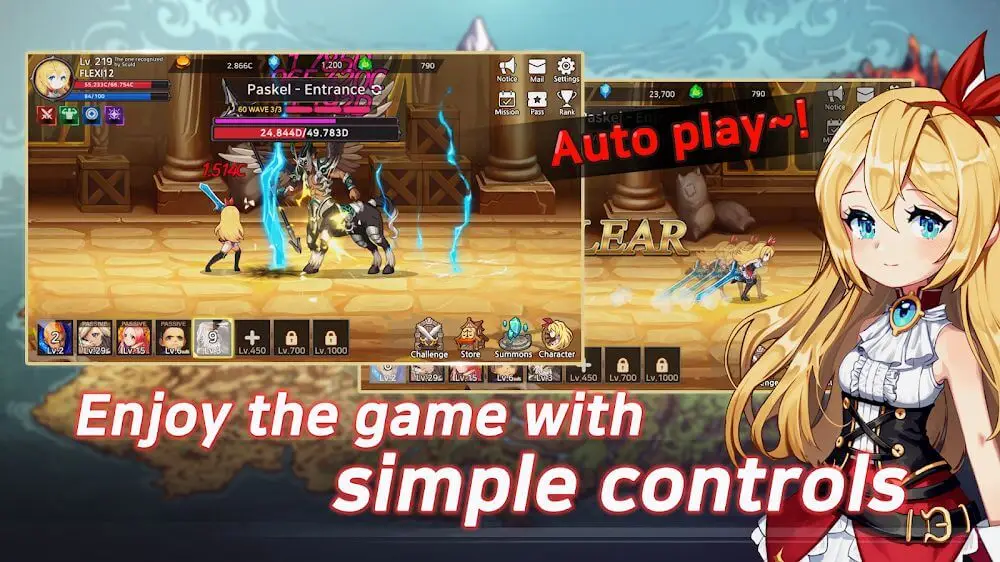 Screenshot of the Blade Girl: Idle RPG game