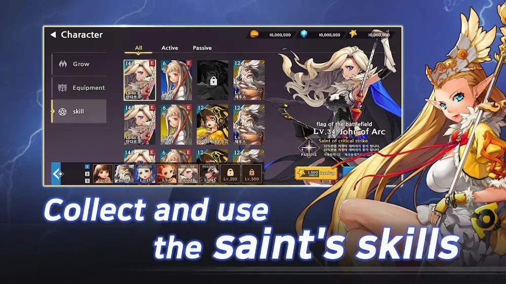 Screenshot of the Blade Girl: Idle RPG game