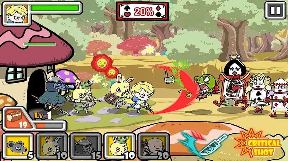 Screenshot of the Bloody Alice Defense game
