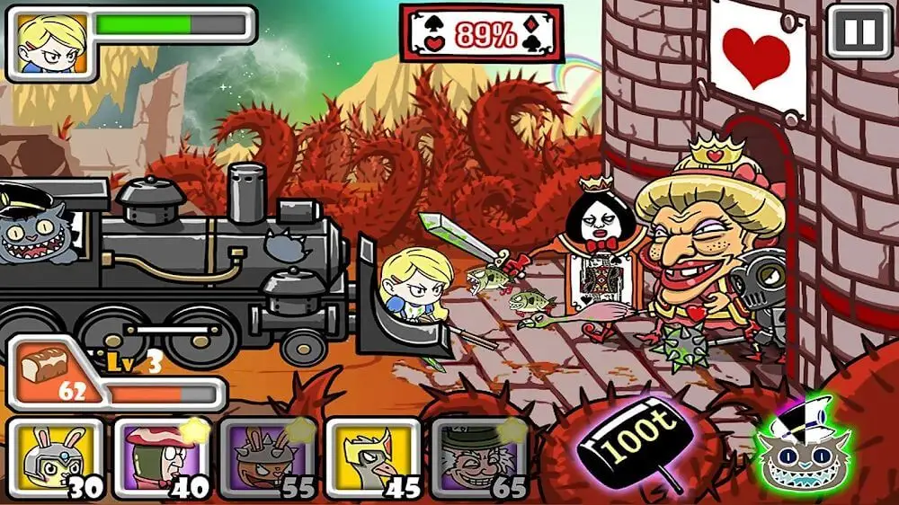Screenshot of the Bloody Alice Defense game