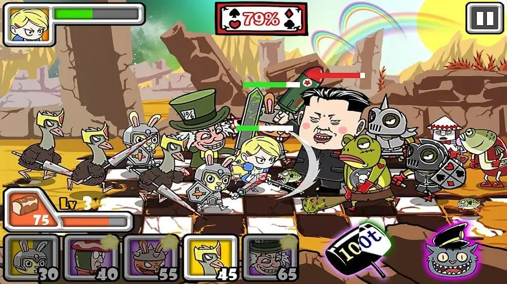 Screenshot of the Bloody Alice Defense game