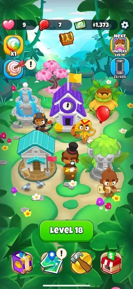 Screenshot of the Bloons Pop! app