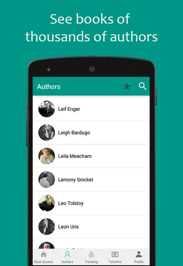 Screenshot of the Book Quotes & Quotations app