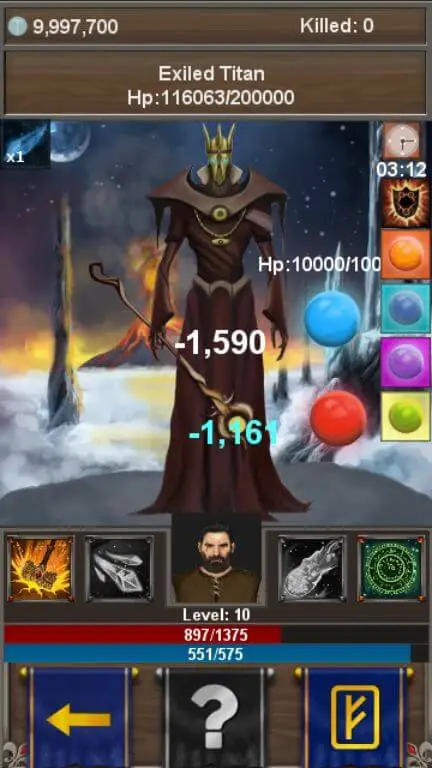 Screenshot of the Boss Clicker app